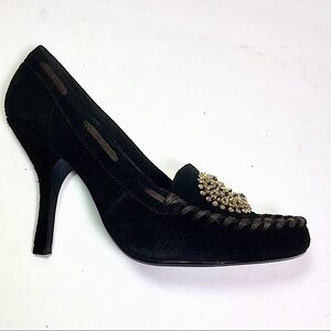 CHINESE LAUNDRY Cammie black suede moc toe pumps sizes 8, 10 NIB